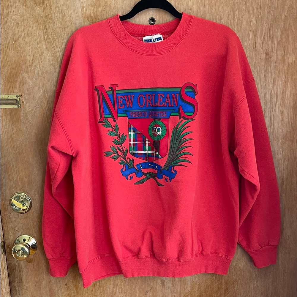 Vintage Hanes Red New Orleans Graphic Crewneck Sweatshirt